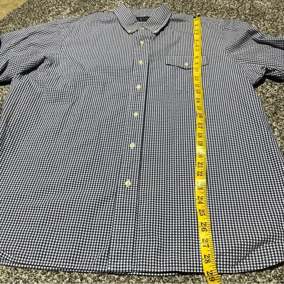 Ralph Lauren Shirt Men XL Blue Gingham Check Button Down Oxford Front Pocket - Picture 2 of 8